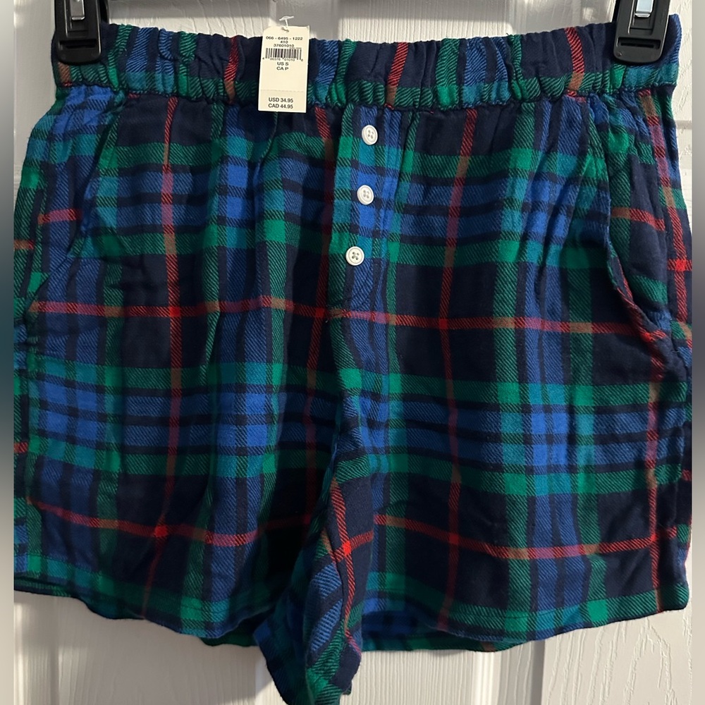 Aerie Blue and Green NWT small pajama shorts
